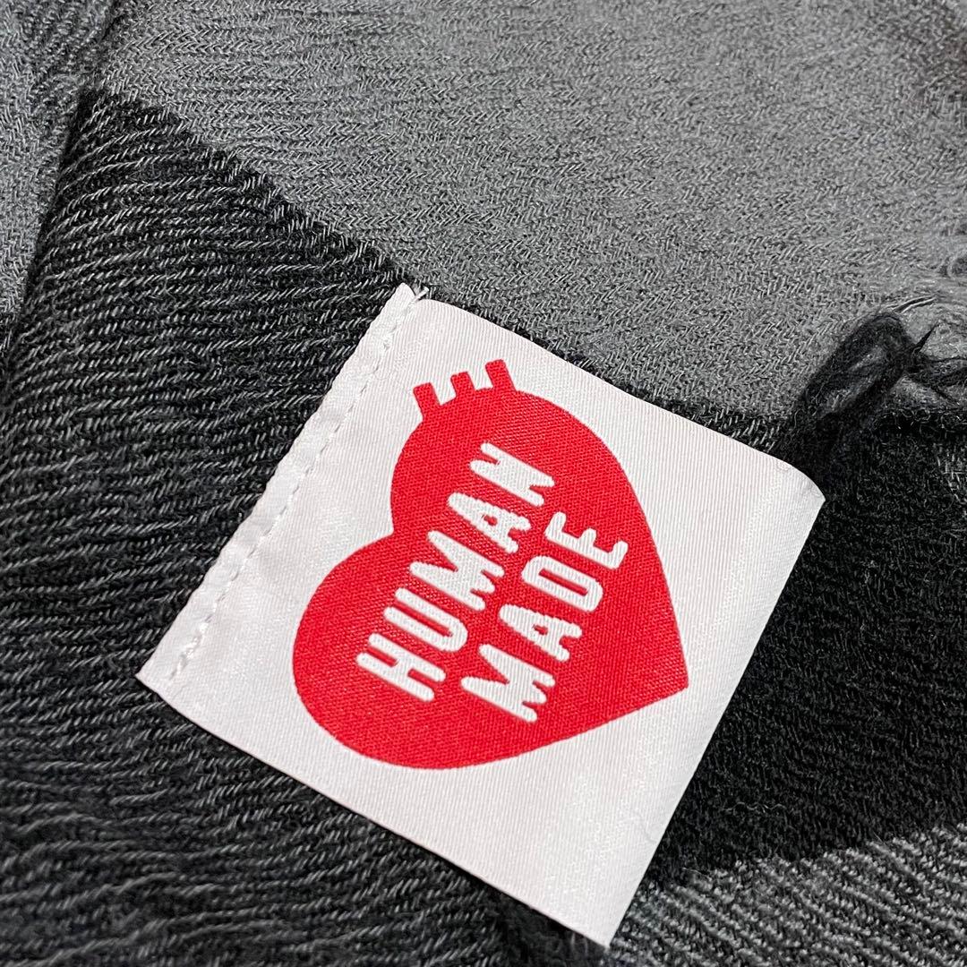美品 HUMAN MADE ❤️ WOOL STOLE BLACK マフラー