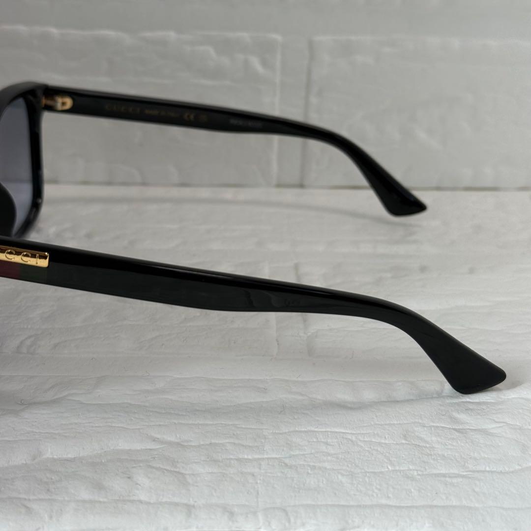 GUCCI サングラス 黒 ブルー系レンズ 純正レンズ付 ケース付