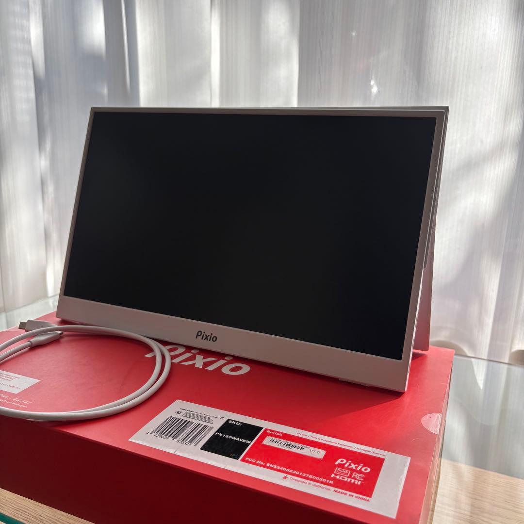 Pixio モニター本体 ケーブル、アダプター付き