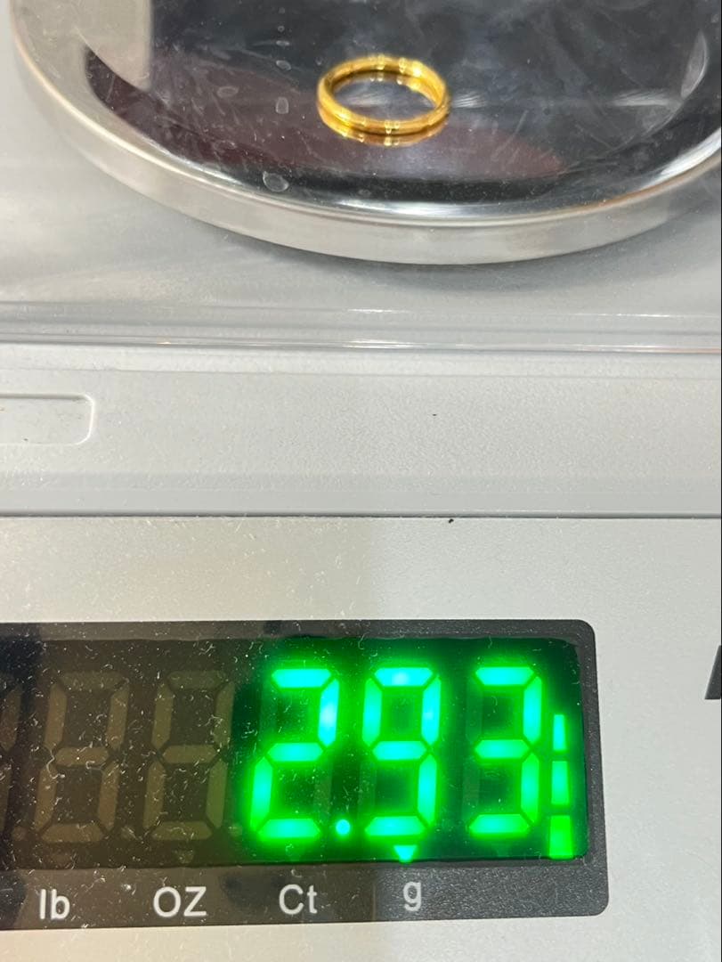 にゃーK24 純金 無地リング 2.93g指輪リング 刻印ありハンドメイド