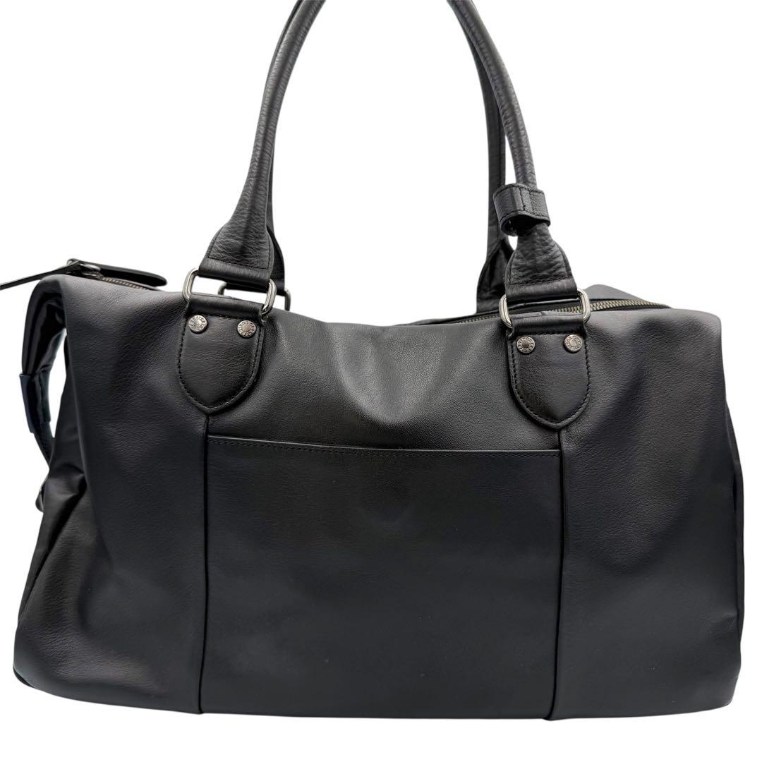 極美品✨BURBERRY バーバリーブラックレーベル　ボストンバック　レザー