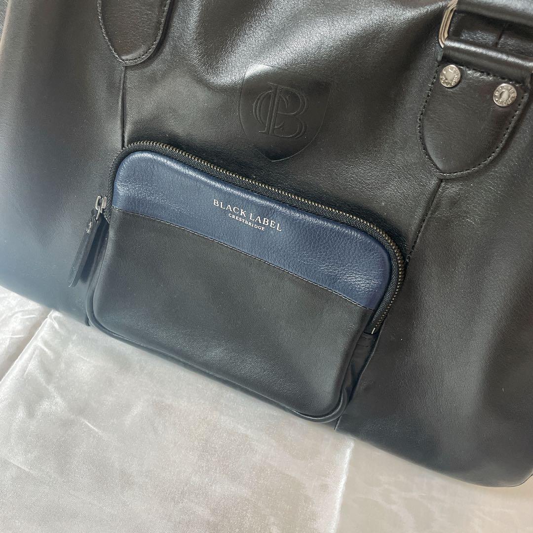 極美品✨BURBERRY バーバリーブラックレーベル　ボストンバック　レザー