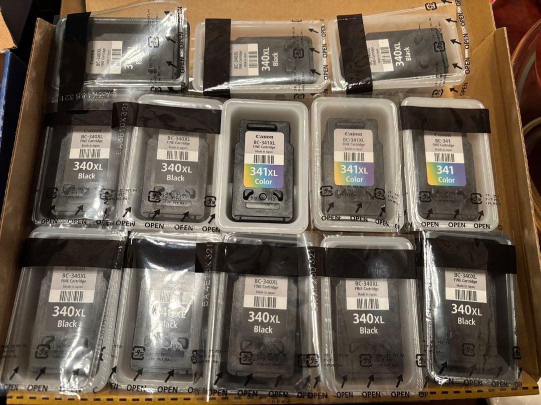 Canon インクカートリッジ 340XL 341XL 使用済みインク
