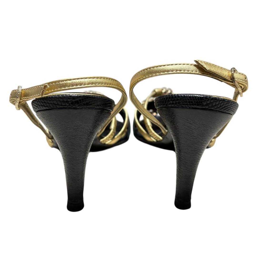 CHANEL シャネル グリポア ヒールサンダル 34