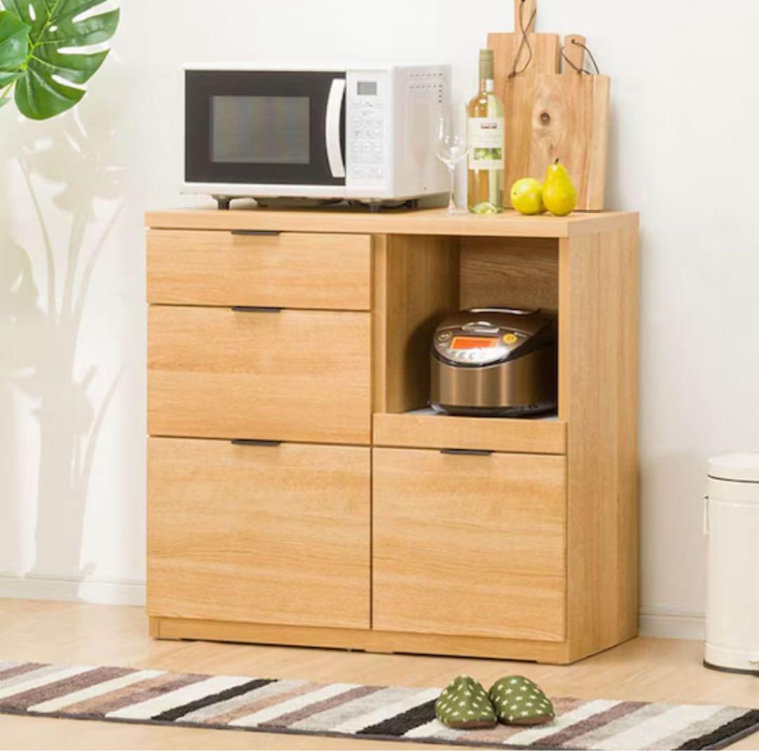 【設置無料】カウンター (エトナ90CT LBR)【レンジ・炊飯器置き場】