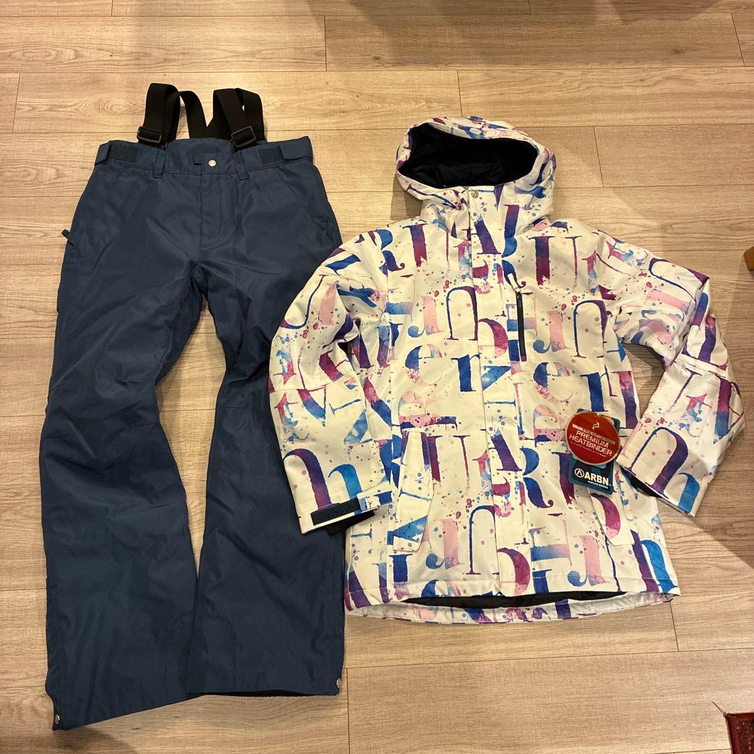未使用 エアボーン ARBN スキーウェア スノボードウェア 上下セット LL