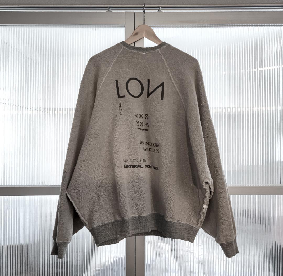 未使用【LON】Two Side Sweatshirt #04 新色トップグレー