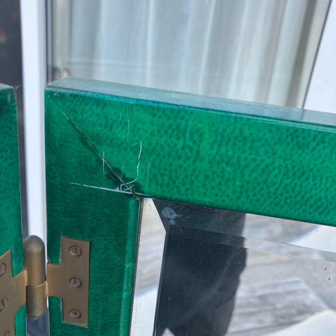 フランス家具 三面鏡 木製ドレッサー スツールセット 鏡台 引き出し収納 古家具