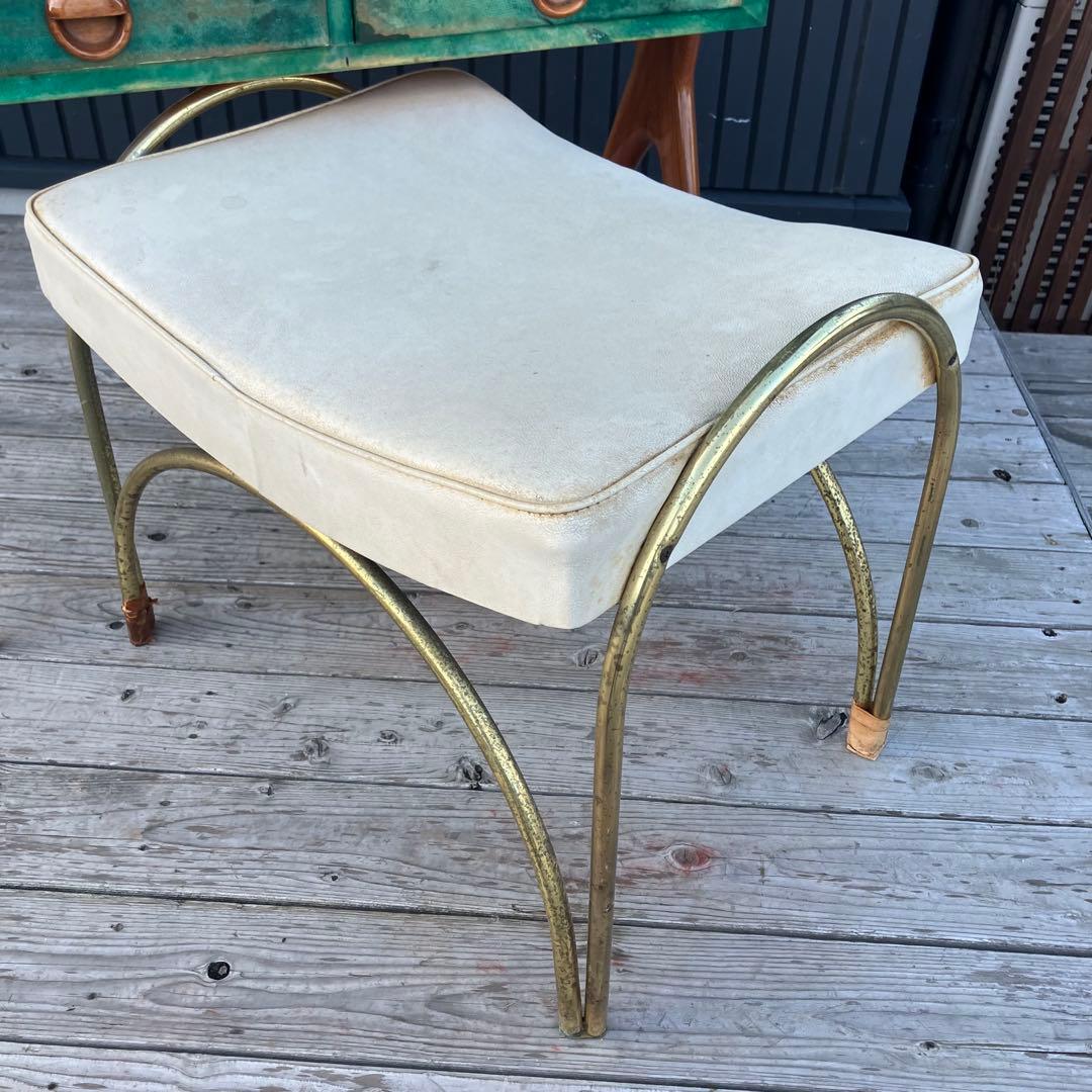 フランス家具 三面鏡 木製ドレッサー スツールセット 鏡台 引き出し収納 古家具