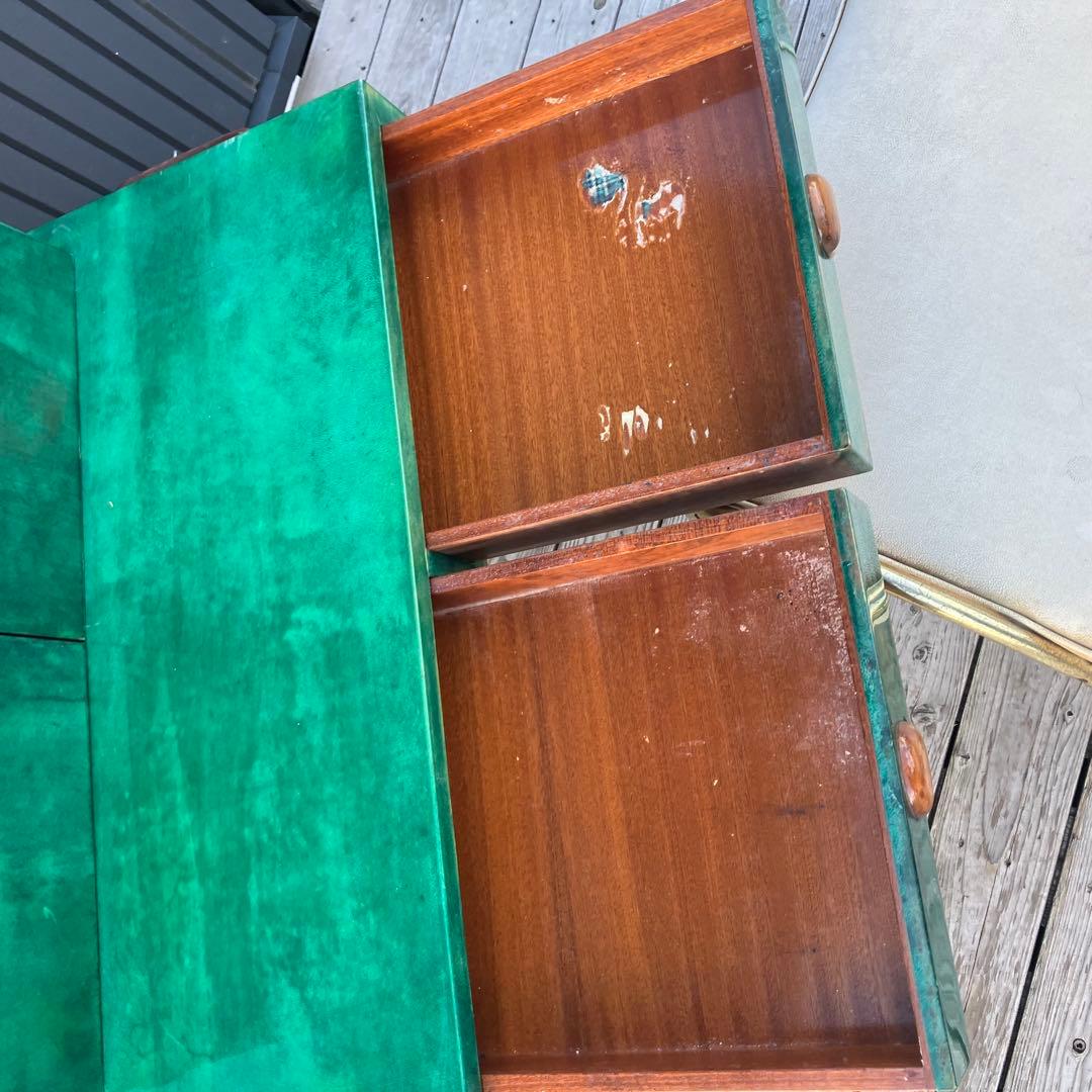 フランス家具 三面鏡 木製ドレッサー スツールセット 鏡台 引き出し収納 古家具