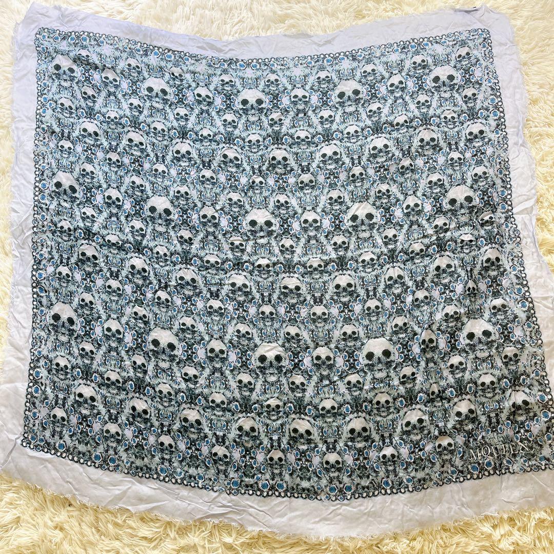 極美品✨ Alexander McQUEEN スカーフ大判 ドクロ スカル シ