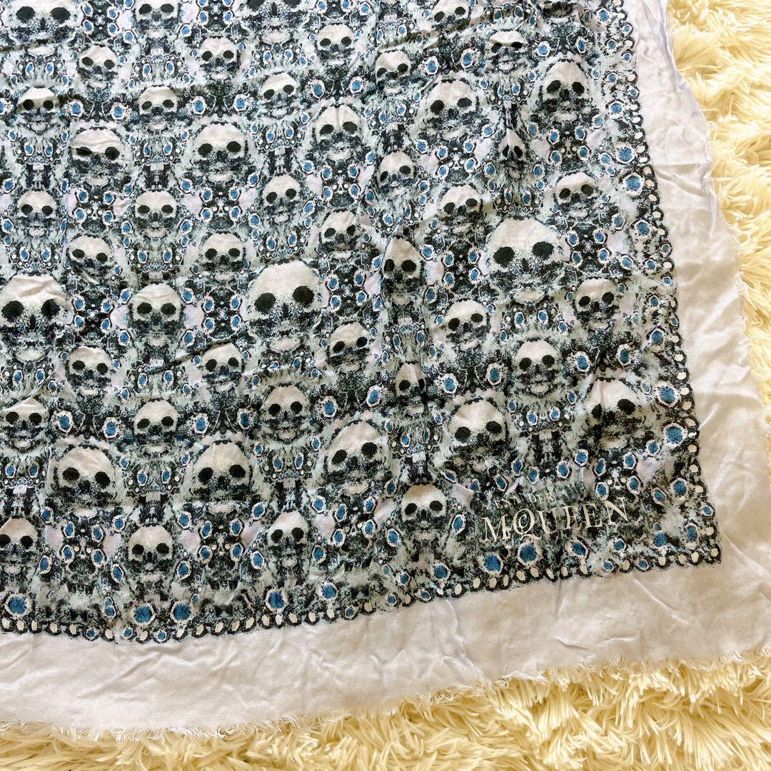 極美品✨ Alexander McQUEEN スカーフ大判 ドクロ スカル シ