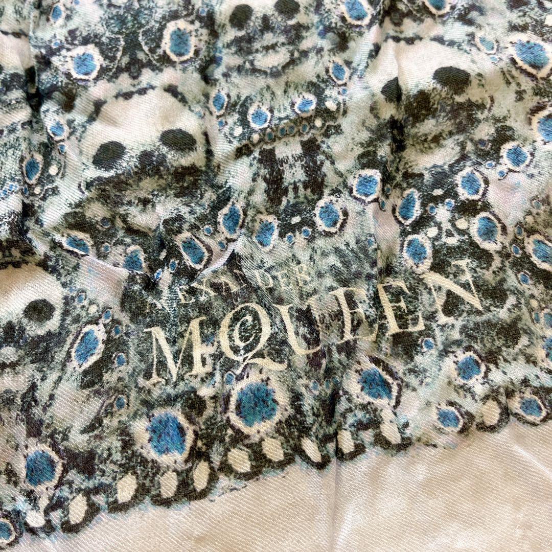 極美品✨ Alexander McQUEEN スカーフ大判 ドクロ スカル シ