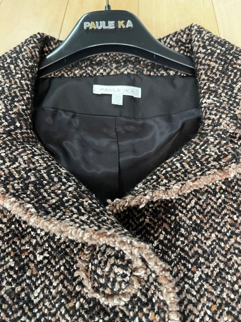 PAULE KA(ポールカ)ニットツイード ワンピース 長袖& ジャケット