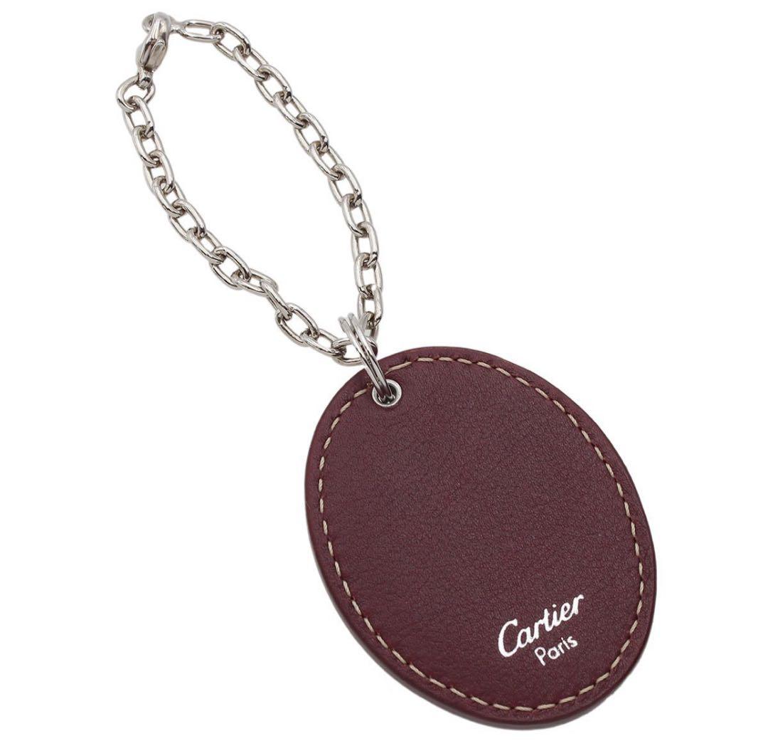 H2874 未使用 カルティエ 2C レザー キーホルダー