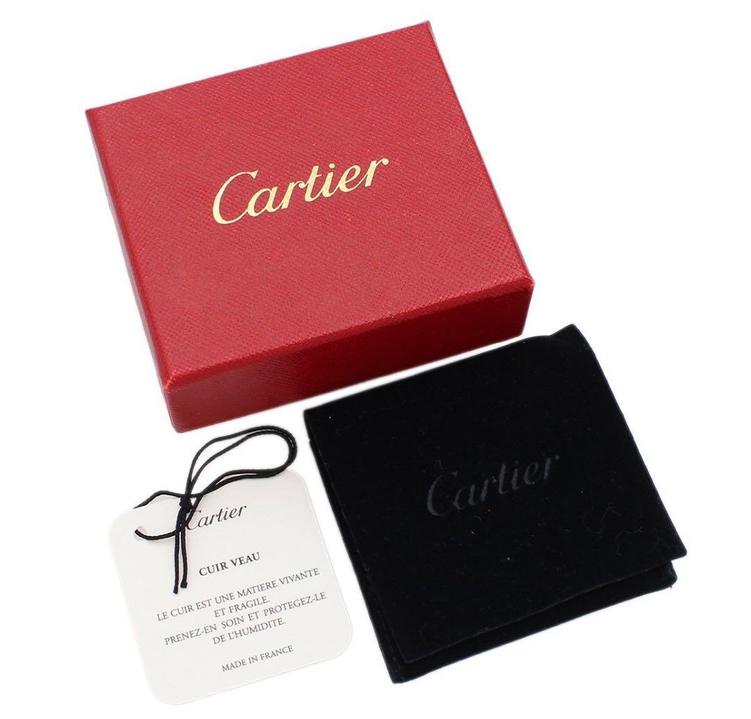H2874 未使用 カルティエ 2C レザー キーホルダー