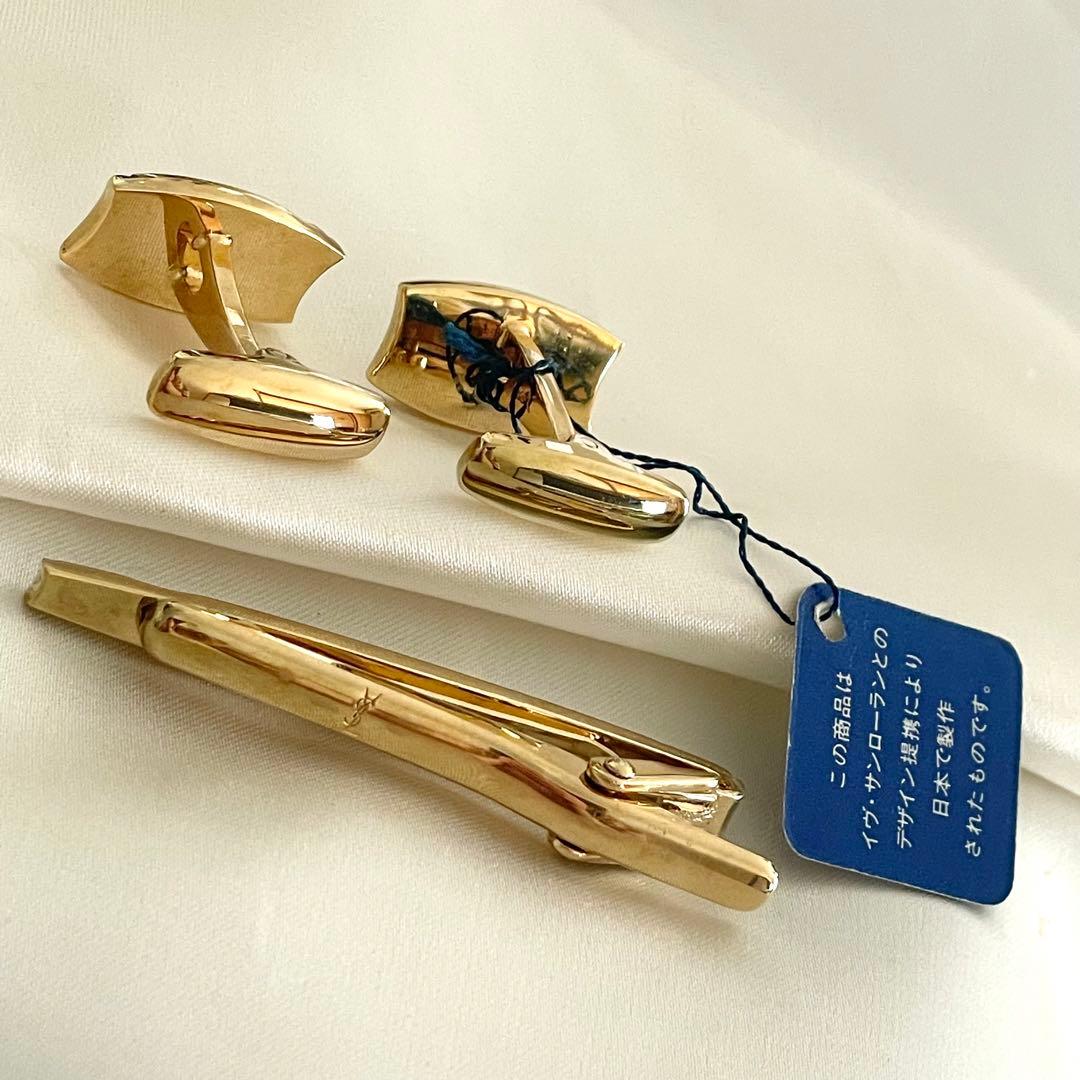 イヴサンローラン ネクタイピン カフス シルバー イブサンローラン YSL