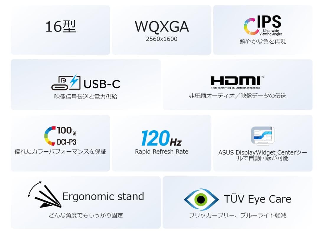 ASUS ZenScreen MB16QHG ポータブルモニター