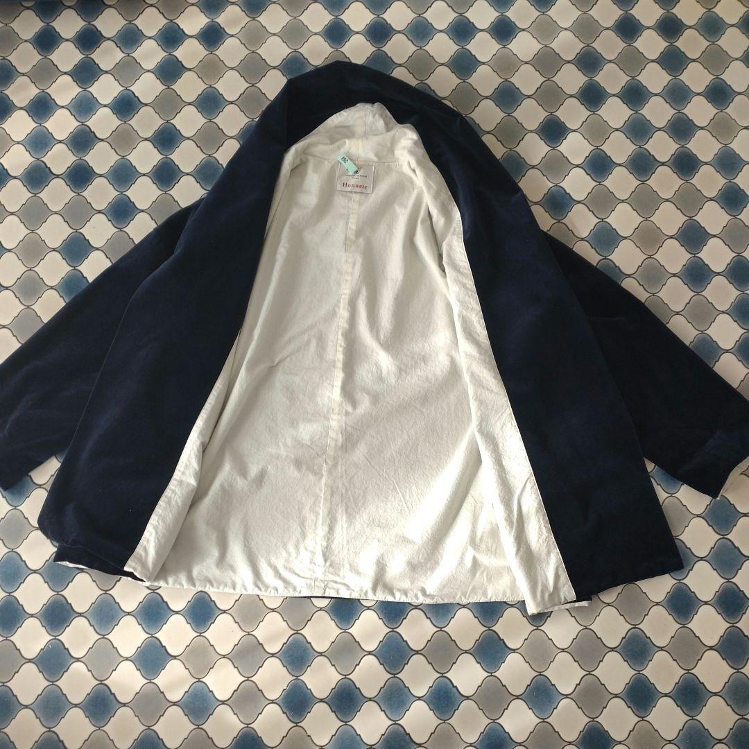ピン有☆オネット Honnete ショールカラー カーデ ベルベット ジャケット