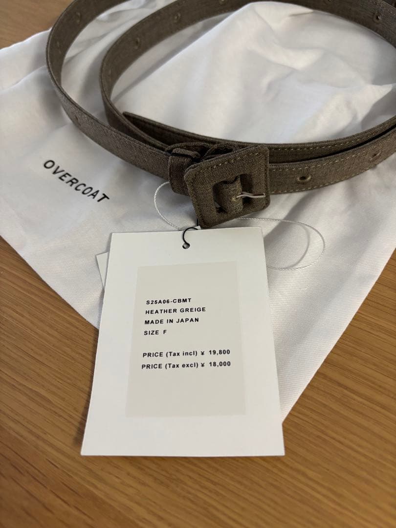 新品未使用25ss OVERCOAT ベルト オーバーコート