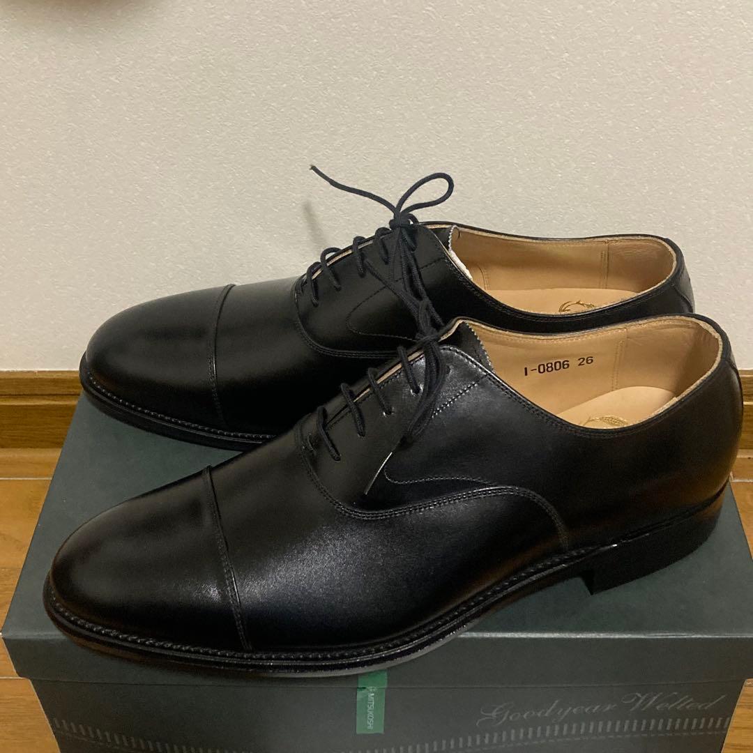 【新品】スコッチグレイン ストレートチップ 26.0E アノネイ社カーフ使用