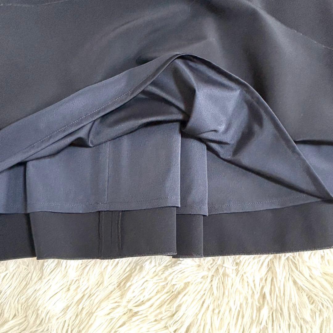 極美品✨フォクシー 洗える◎マットストレッチギャザードレス フレアワンピース