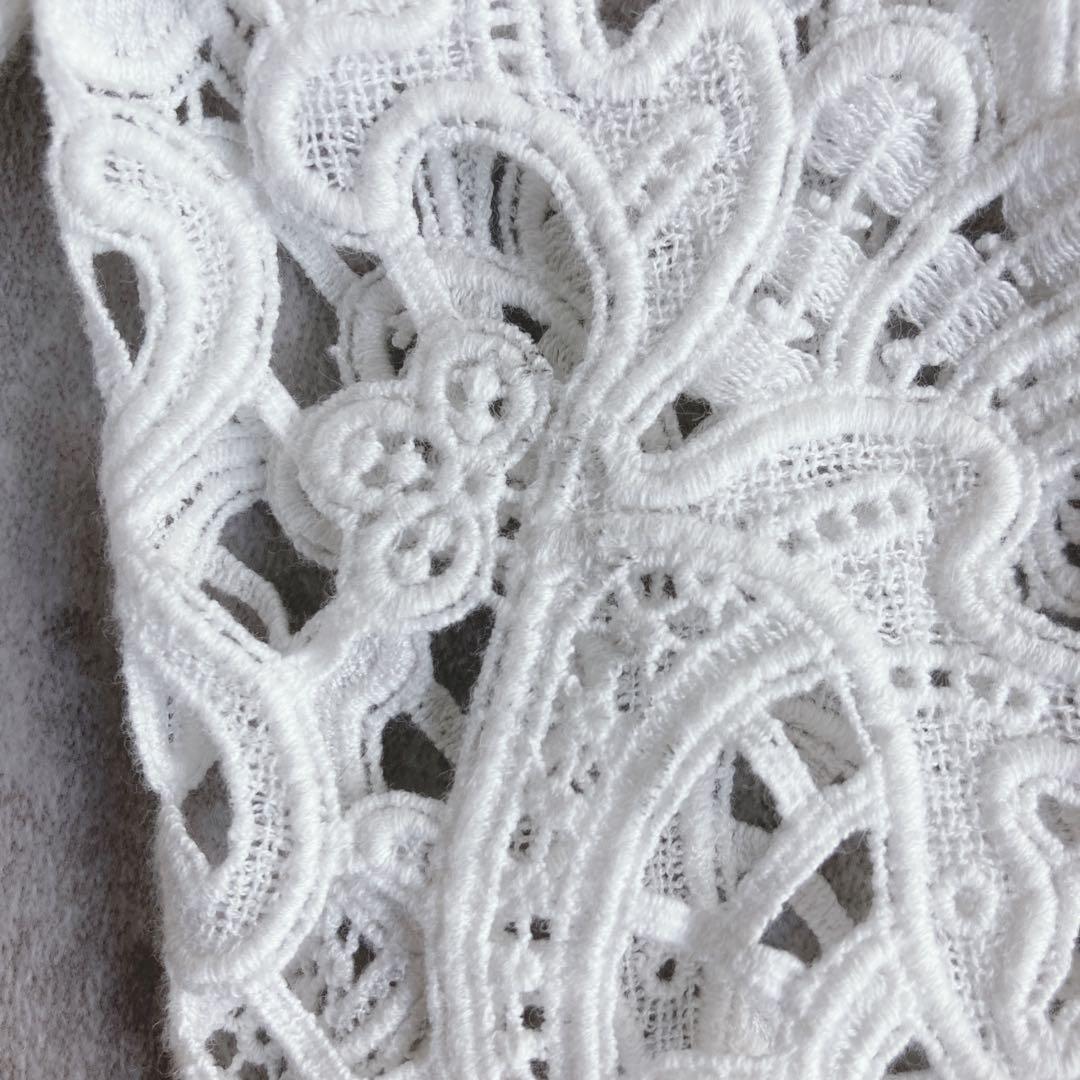 【極美品】TOMORROWLAND collection レーストップス　白　S