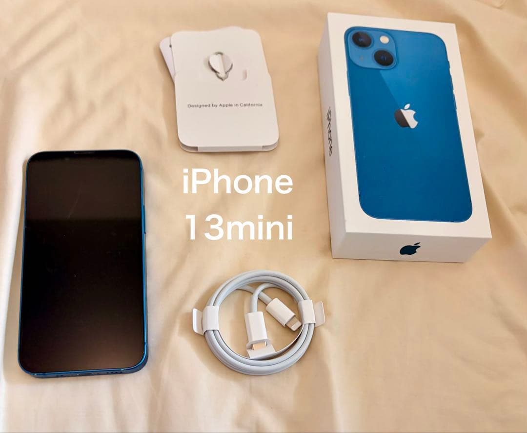 Apple iPhone 13 mini 青　ケース付