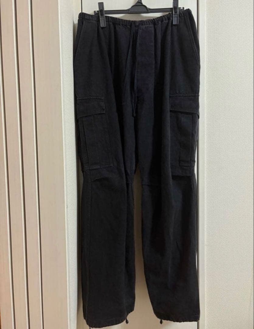 25ss comoli ブラックドリル 6Pパンツ サイズ3