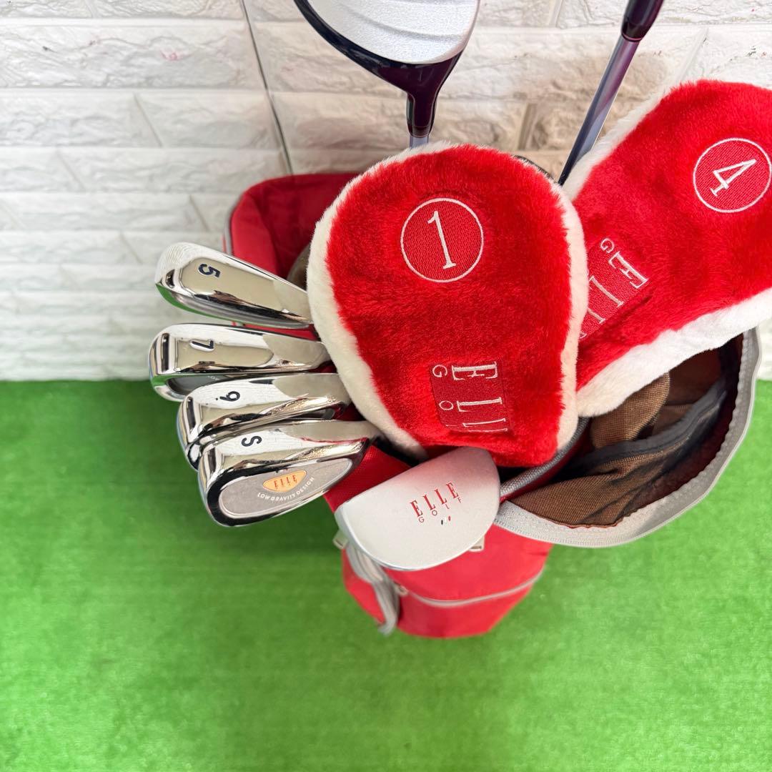 ゴルフセット　美品　ELLE レディース　カーボンシャフト　すぐ使える　良好