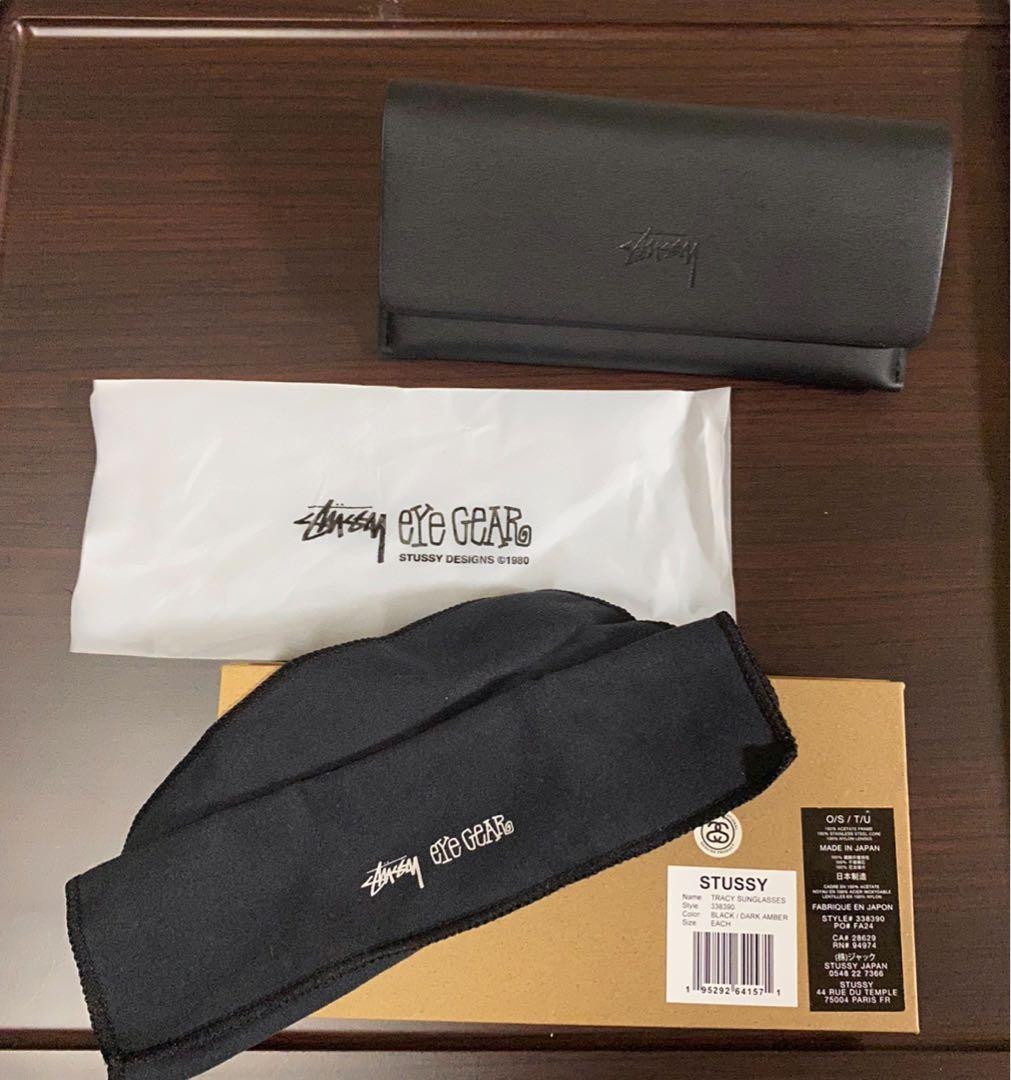 小物 stussy TRACY SUNGLASSES Black/Dark Amber