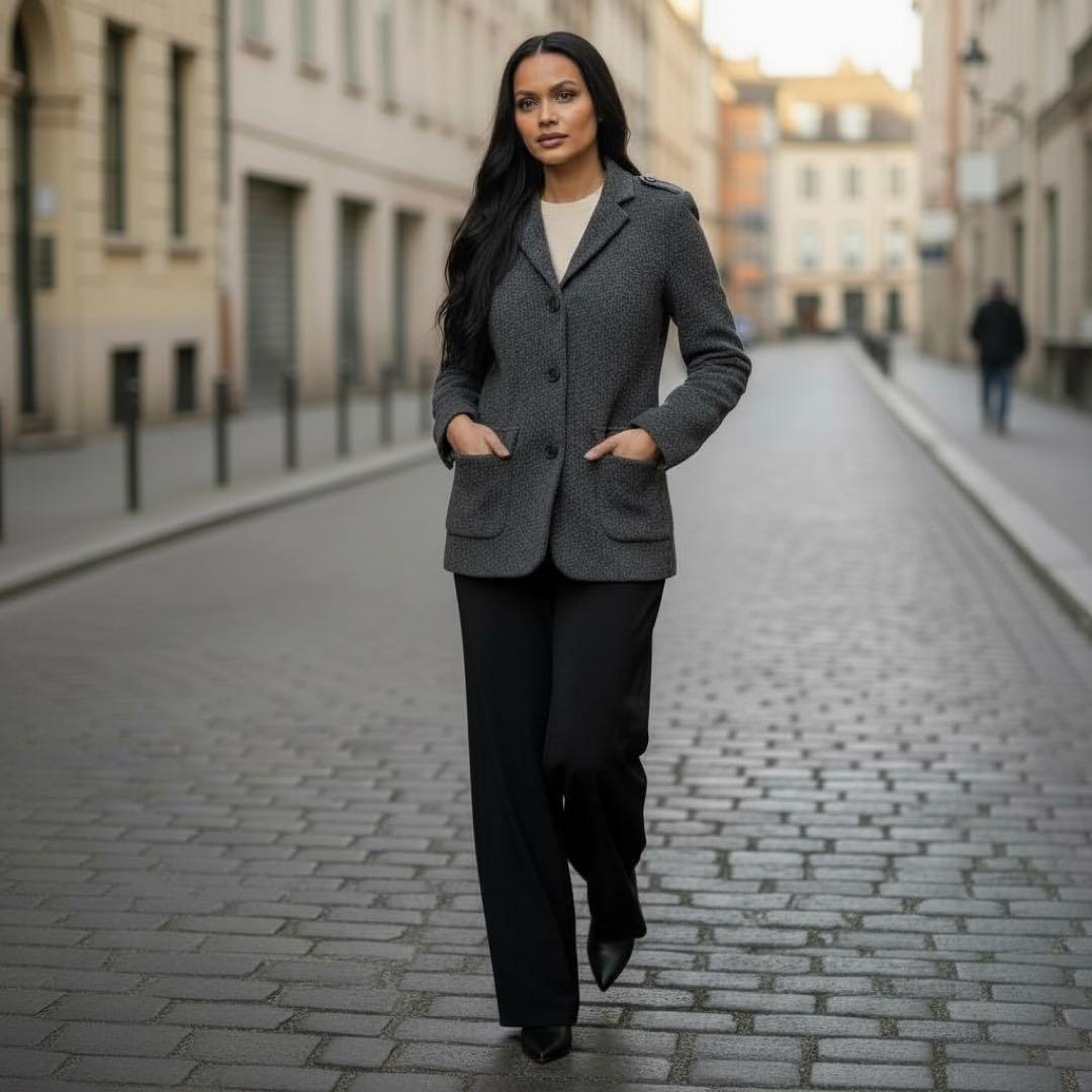 極美品バーバリーロンドンテーラードジャケット 40(L) グレー　ノバチェック