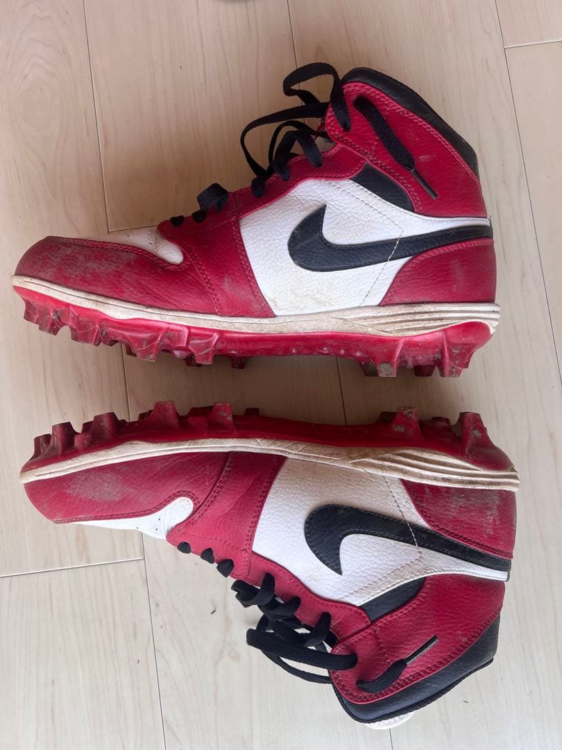 Nike,Jordan 1,赤白黒 スパイクシューズ ハイカット,CM 28.5