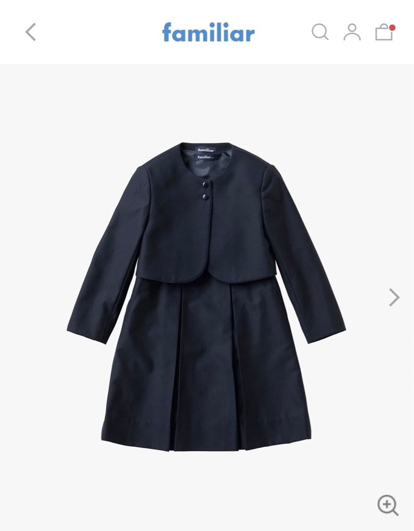 【美品】ファミリア　お受験アンサンブルセット　ワンピース&ボレロ