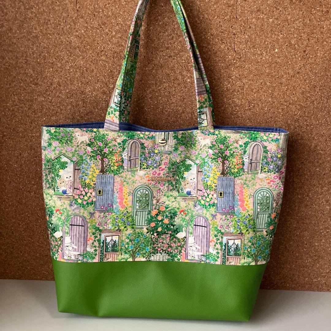 トートバッグ　ユキエモン　シークレットガーデン　大きめ　訳あり