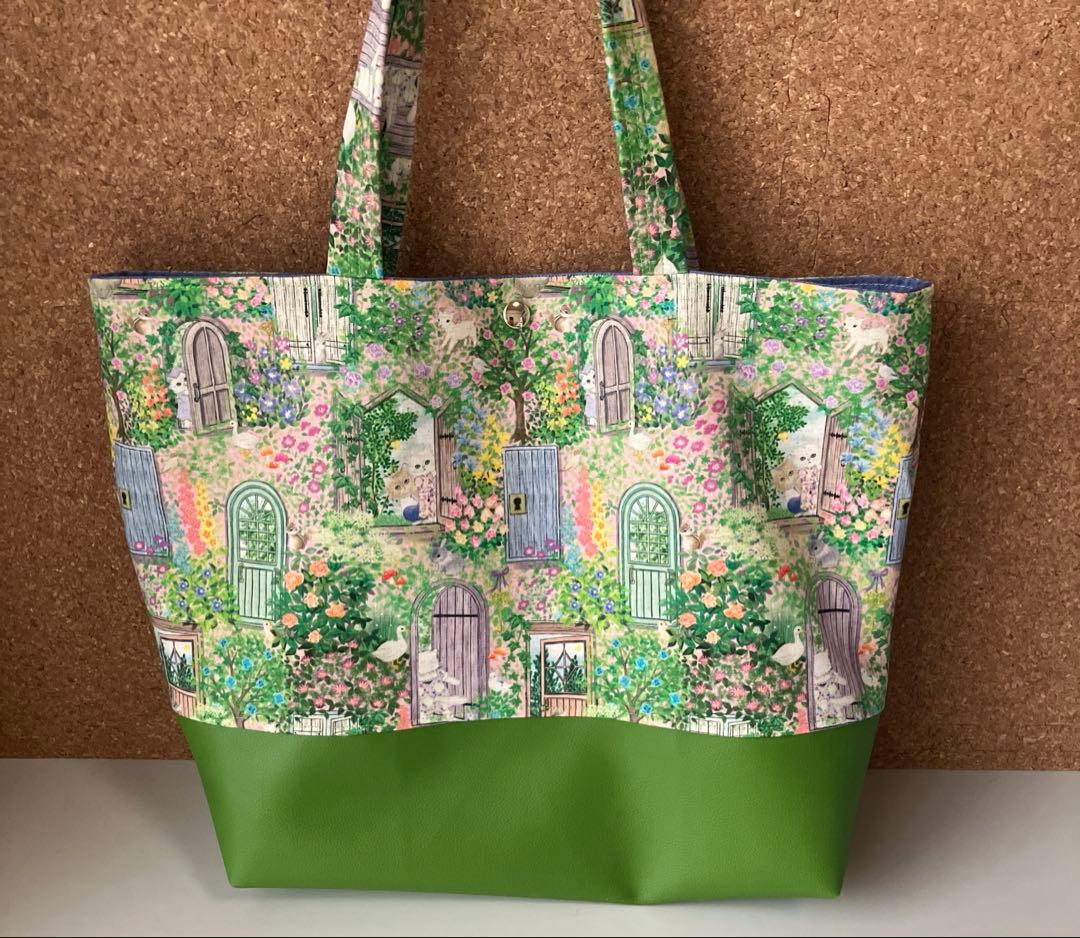 トートバッグ　ユキエモン　シークレットガーデン　大きめ　訳あり