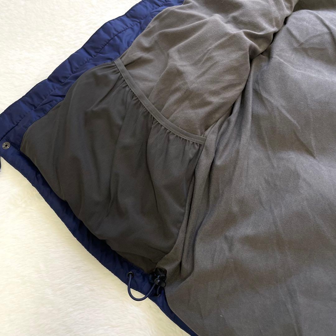 L.L.Bean ダウンベスト 肉厚 ネイビーブルー L 刺繍ロゴ