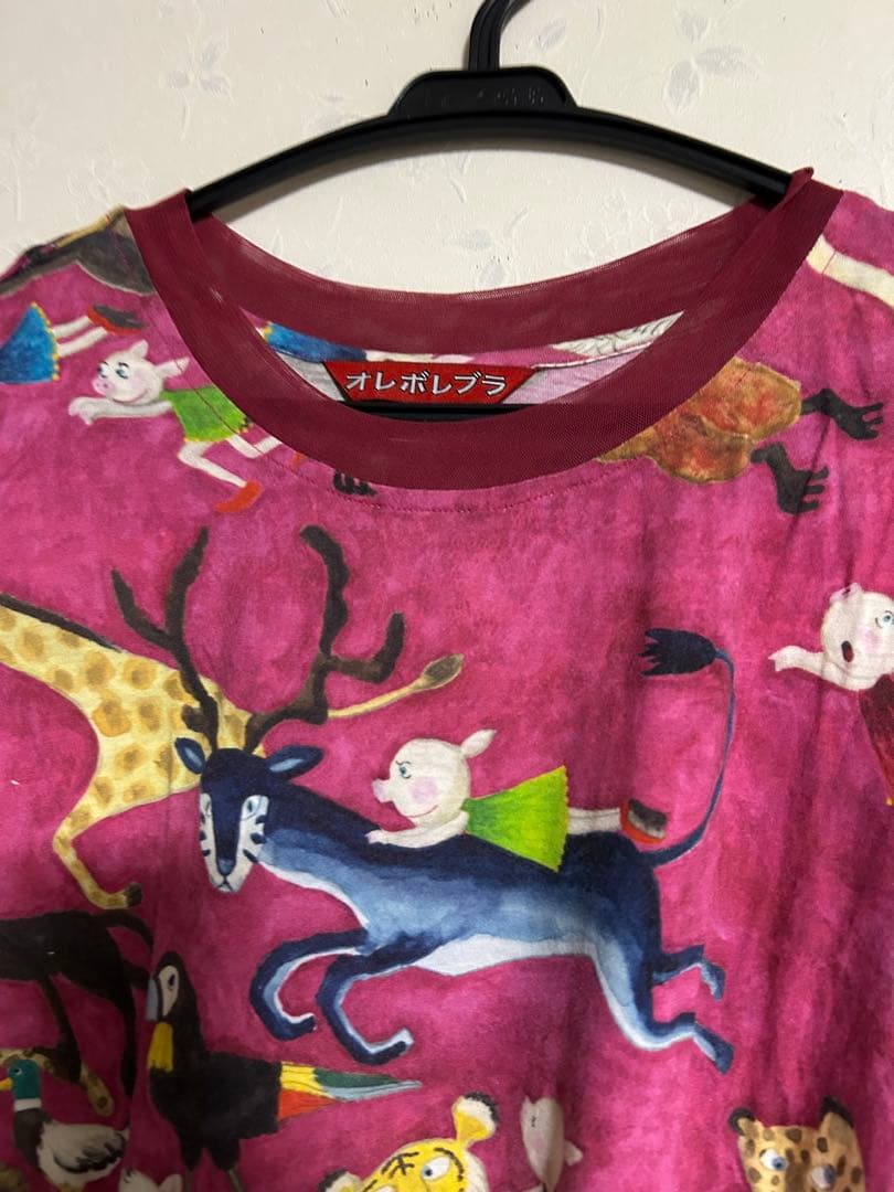 オレオレブラ　動物柄 長袖Tシャツ
