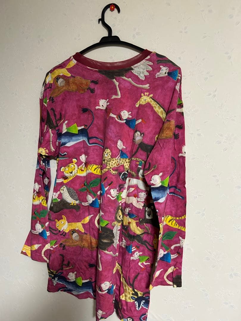 オレオレブラ　動物柄 長袖Tシャツ