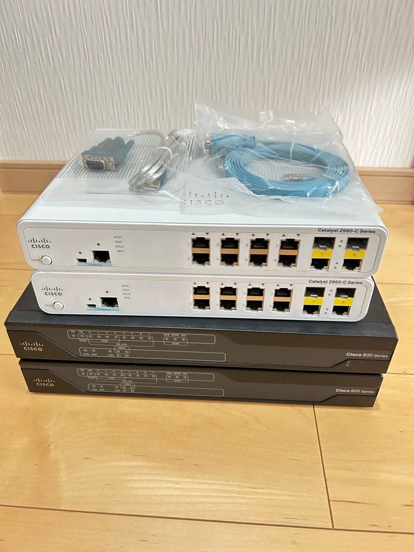 【CCNA、CCNP】静音セット 4台セットCisco 891FJ、2960