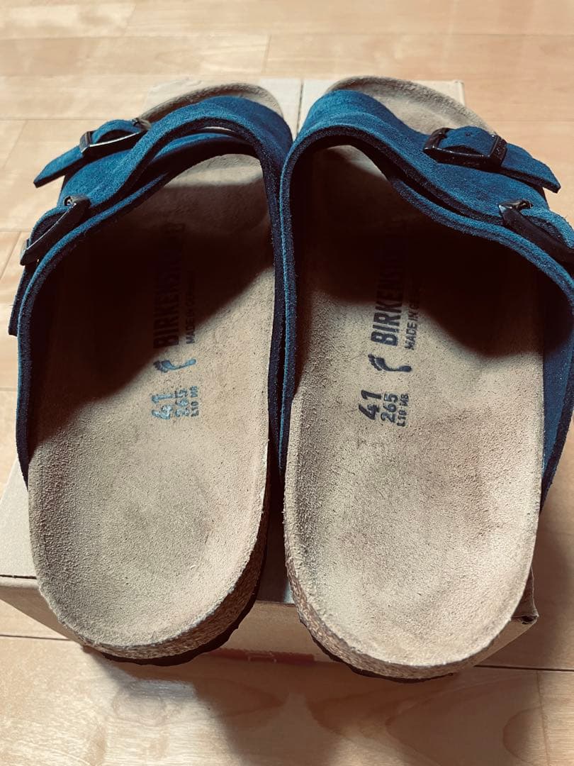 【かん様】Birkenstock 青 サンダル 41サイズ　ビルケンシュトック
