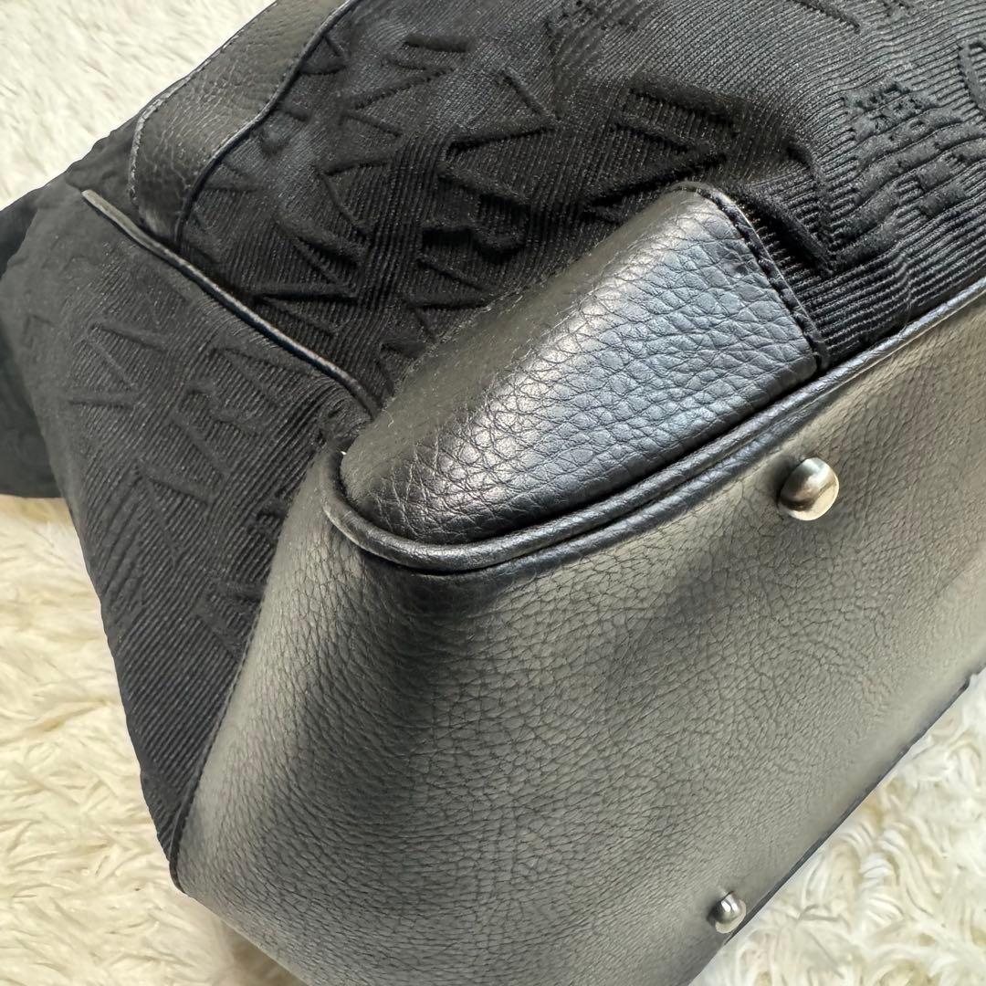 【美品】EMPORIO ARMANI ボストンバッグ　2way カラー黒