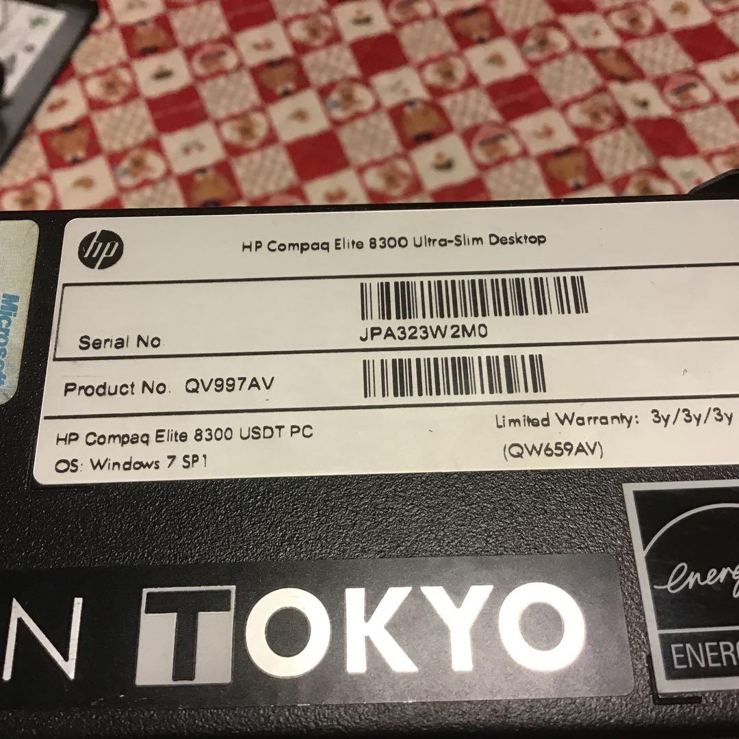 HP Compaq Elite 8300 USDT PC（SSDなし）