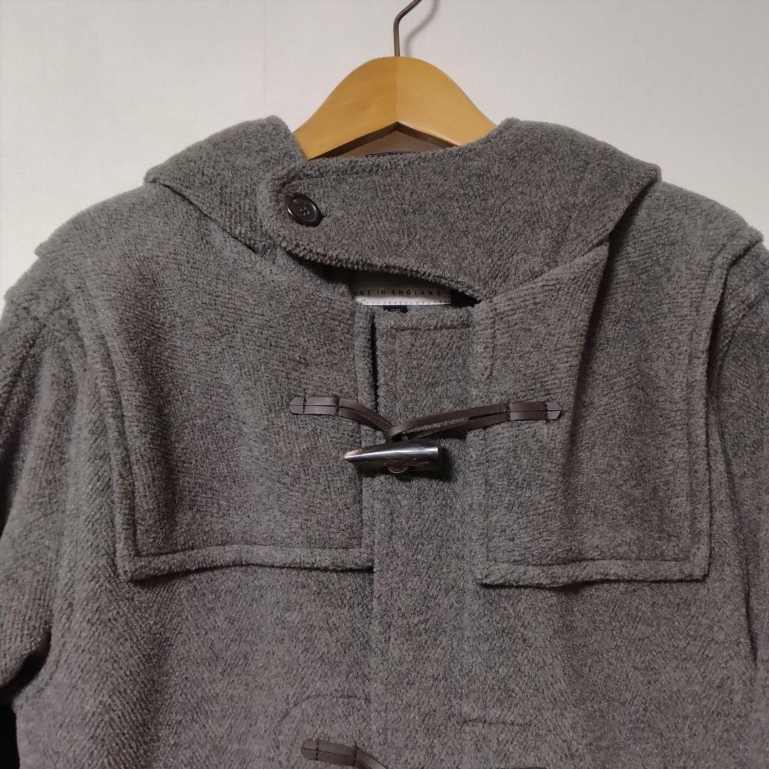 モンゴメリー × ビームス ダッフルコート ウール100% ヘリンボーン グレー