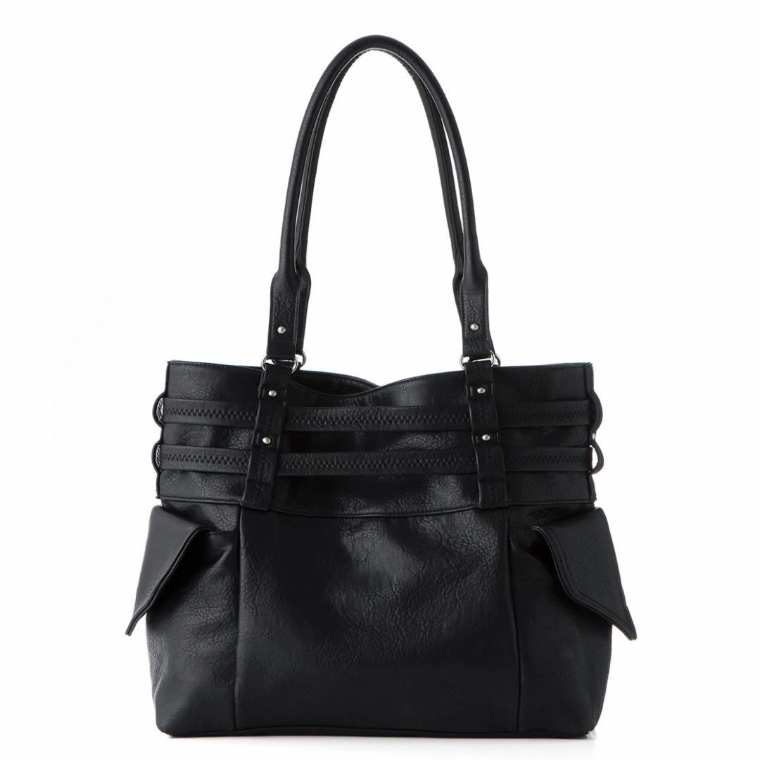 SQUARELINE ショルダーバッグ ブラック