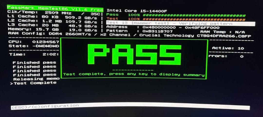 Crucial CFD DDR4-2666 16GB セット (8GB x 2)
