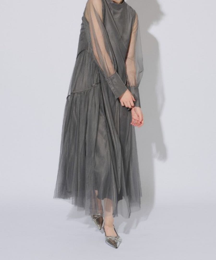 ANDRESD チュールパイピングAラインドレス