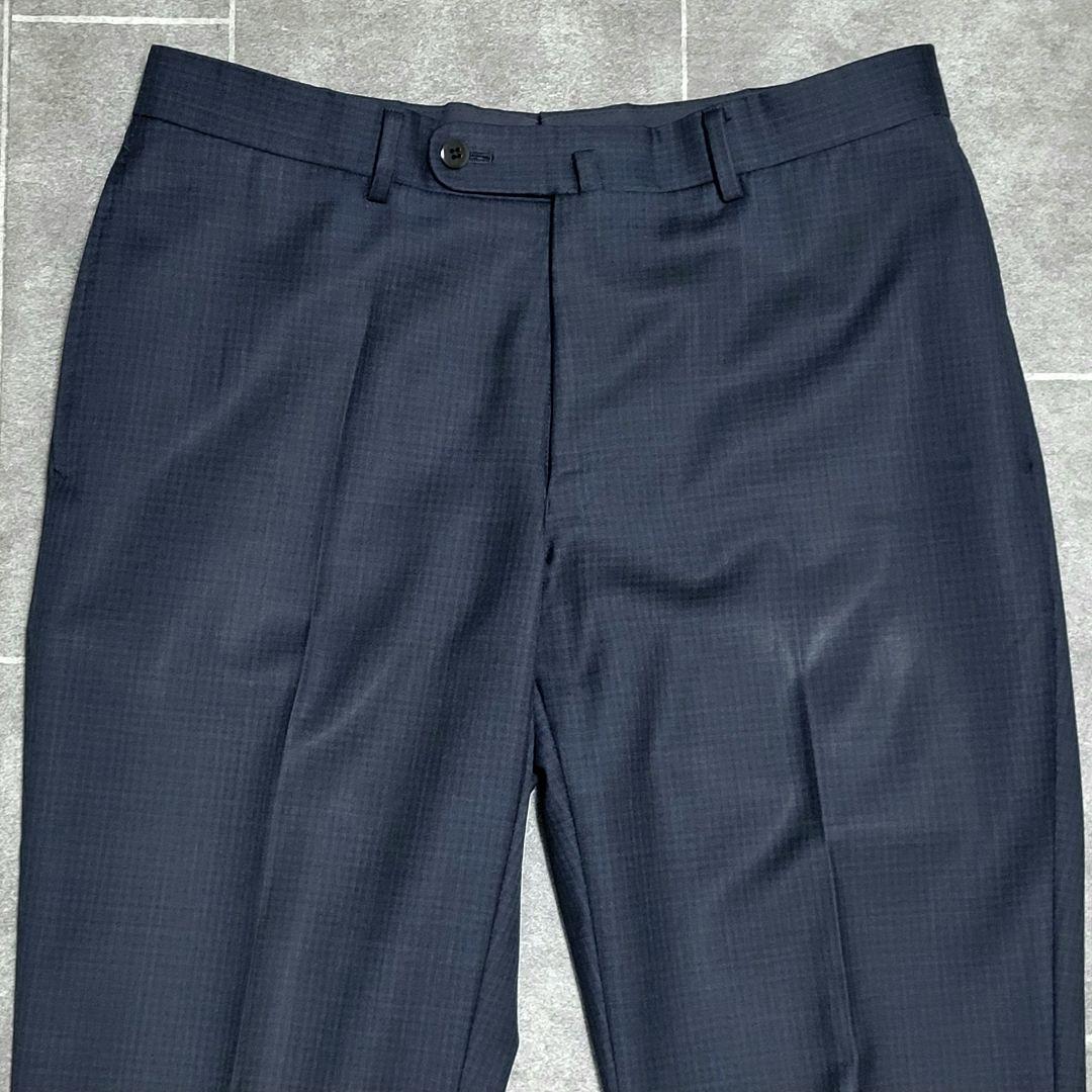 ★美品 ビームスエフ 超高級 ネイビー スーツ