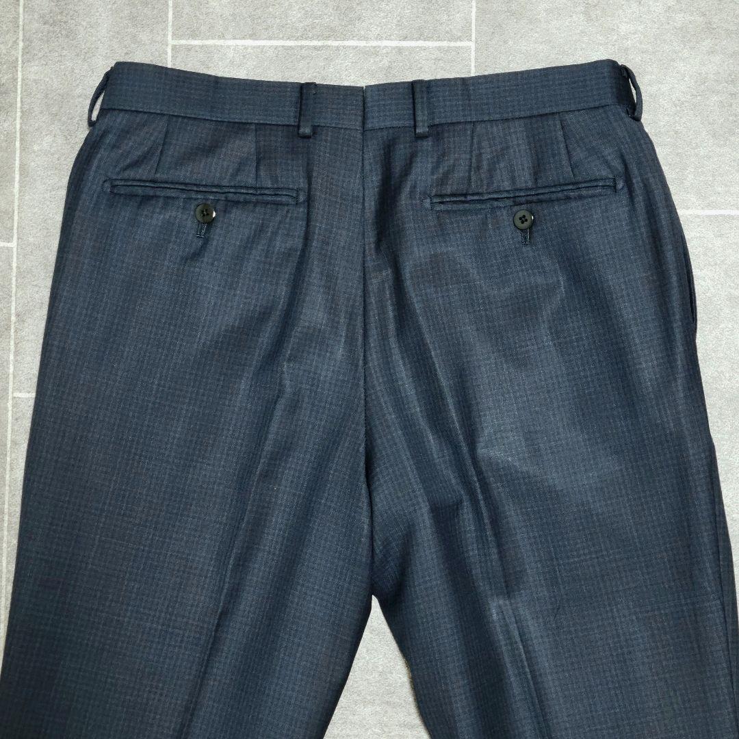 ★美品 ビームスエフ 超高級 ネイビー スーツ