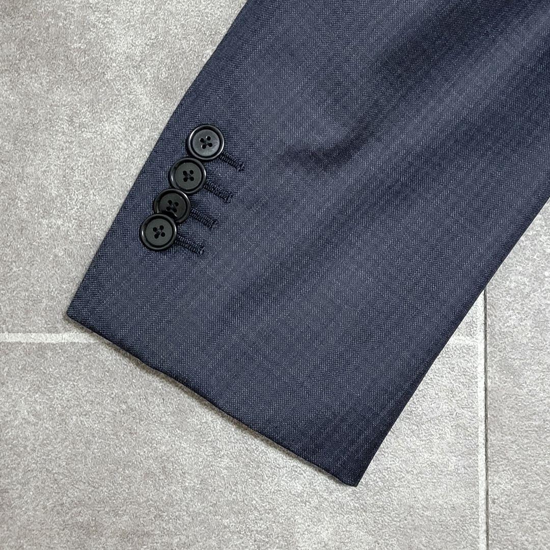 ★美品 ビームスエフ 超高級 ネイビー スーツ